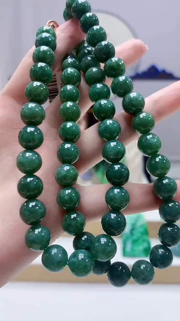 未镶嵌定制翡翠4852zm-毛货珠链118