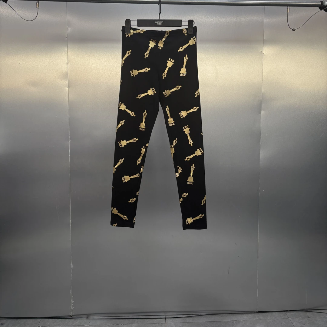 H04-10534-DX（女款）满印花时尚潮流针织长裤