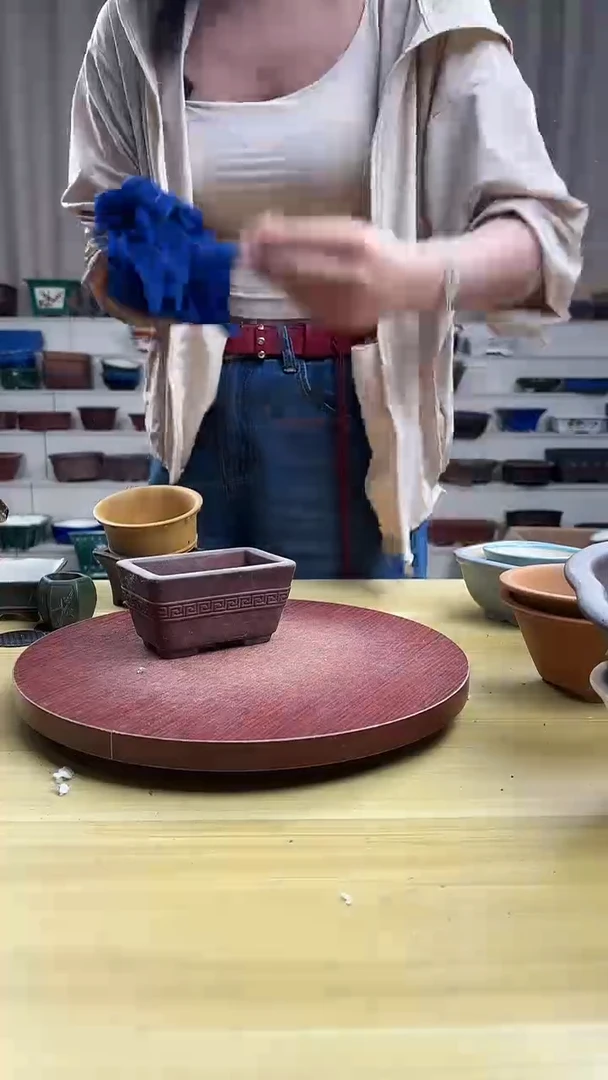 紫砂花盆浅草紫砂花盆