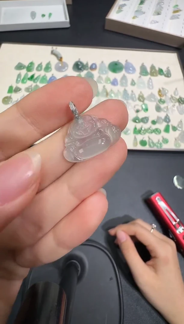 颈饰18K金镶嵌翡翠X1215-1501-508