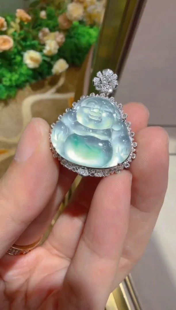 吊坠(不含链)18K金镶嵌翡翠多样性团购发一件