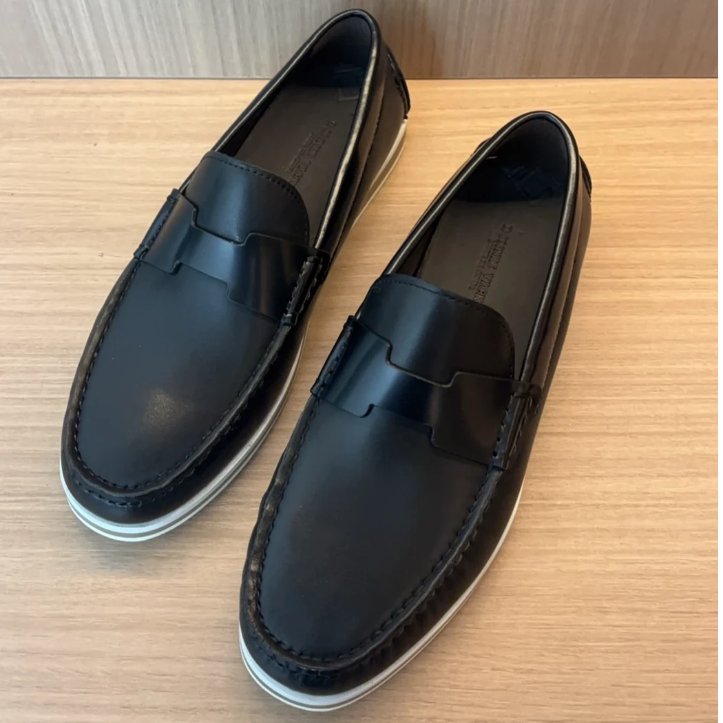 男士商务休闲运动黑色真皮皮鞋时尚百搭软底舒适男款8002