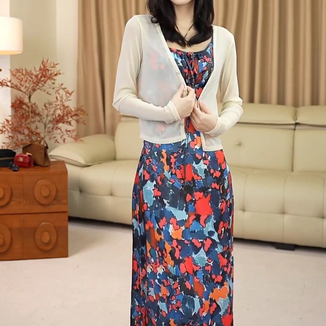 【安安】氛围感修身开衫！温柔防晒纯欲风短外套8303