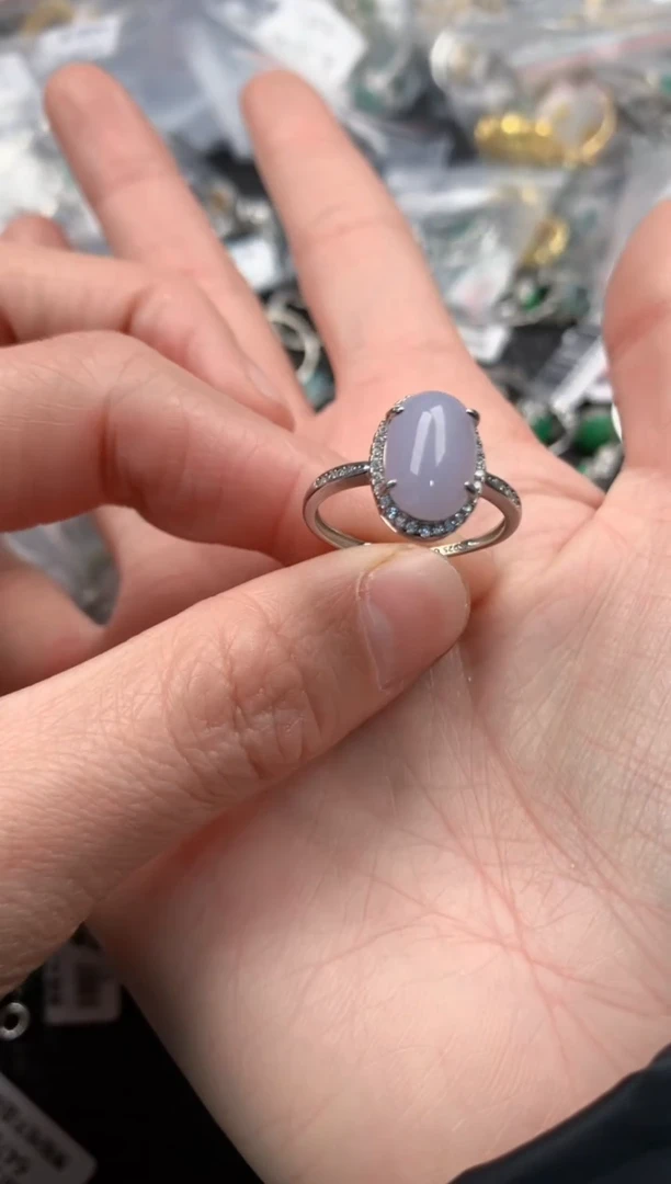 银S925镶嵌戒指翡翠3                   3