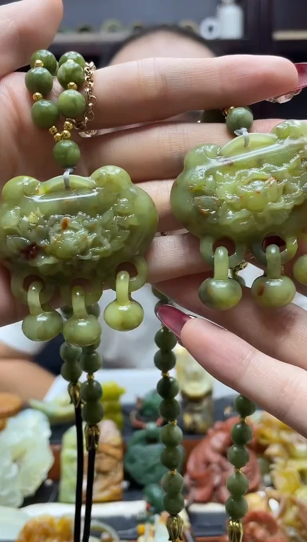 未镶嵌岫玉吊坠多样性发*货拍一发一