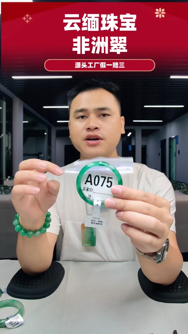 未镶嵌手镯石英质玉（非洲翠）52圈口A075