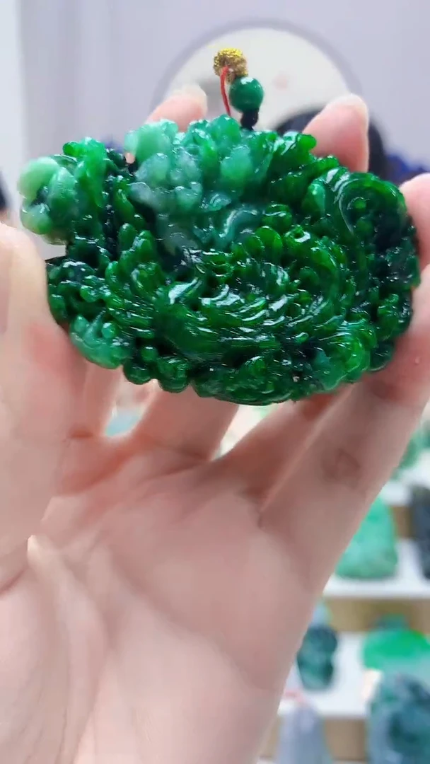 未镶嵌定制翡翠4852zm-毛货挂件凤凰144
