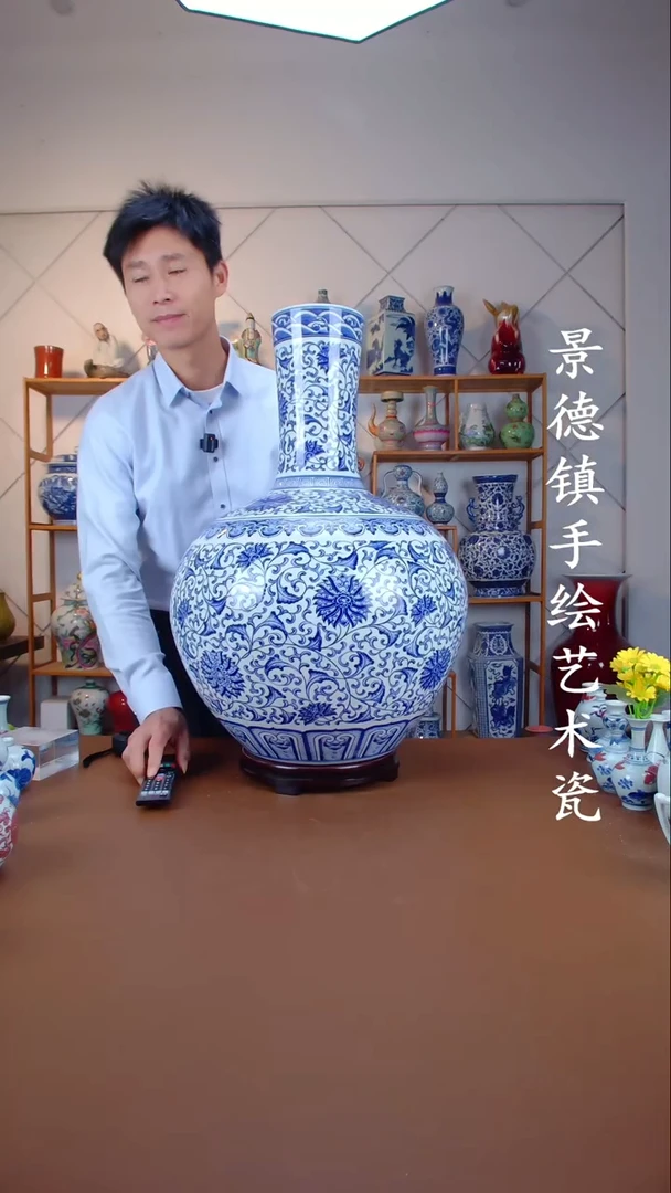 瓶景德镇手工手绘陶瓷摆件16