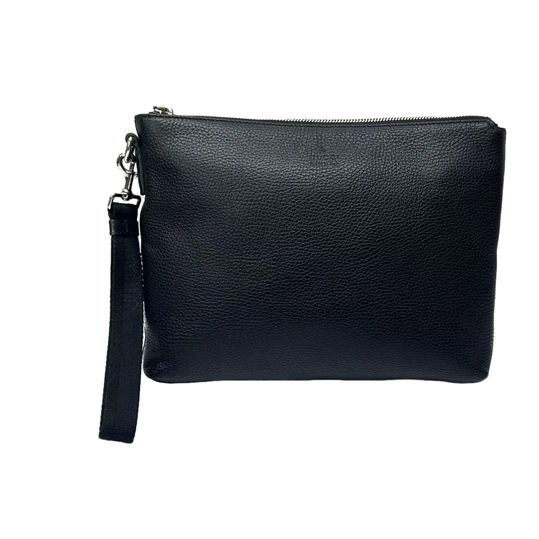 95新 GUCCI/古驰 古驰经典黑色素版经典手拿包（366130）