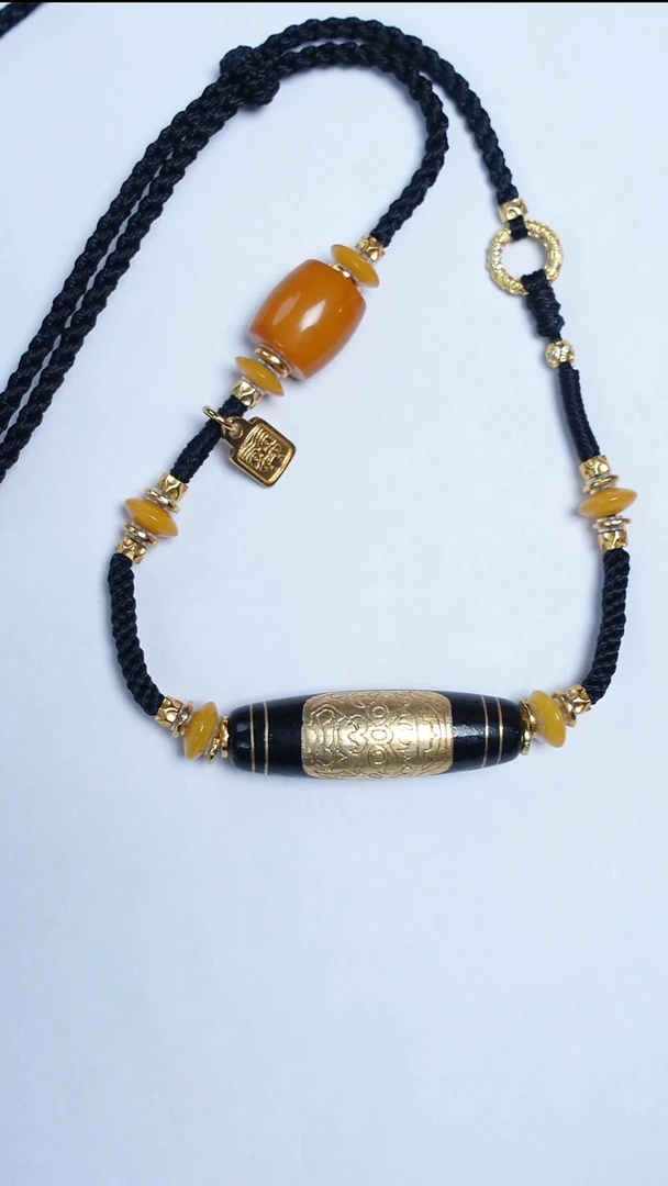 未镶嵌颈饰玛瑙/玉髓玛瑙天珠项链