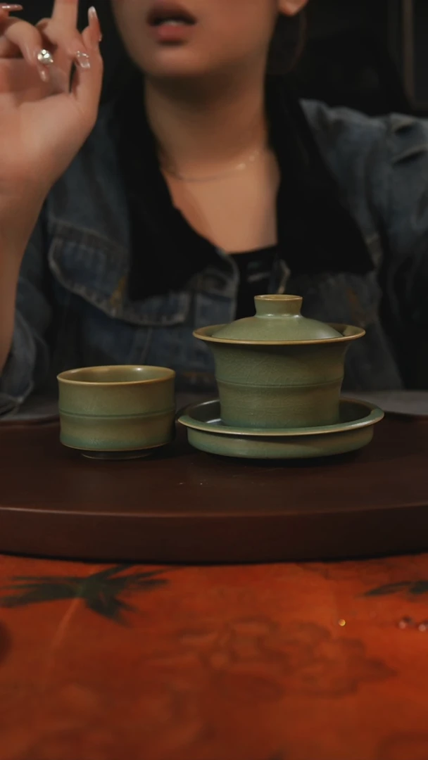 杯子柴烧全品一级 汝州原产地原矿仿古老釉