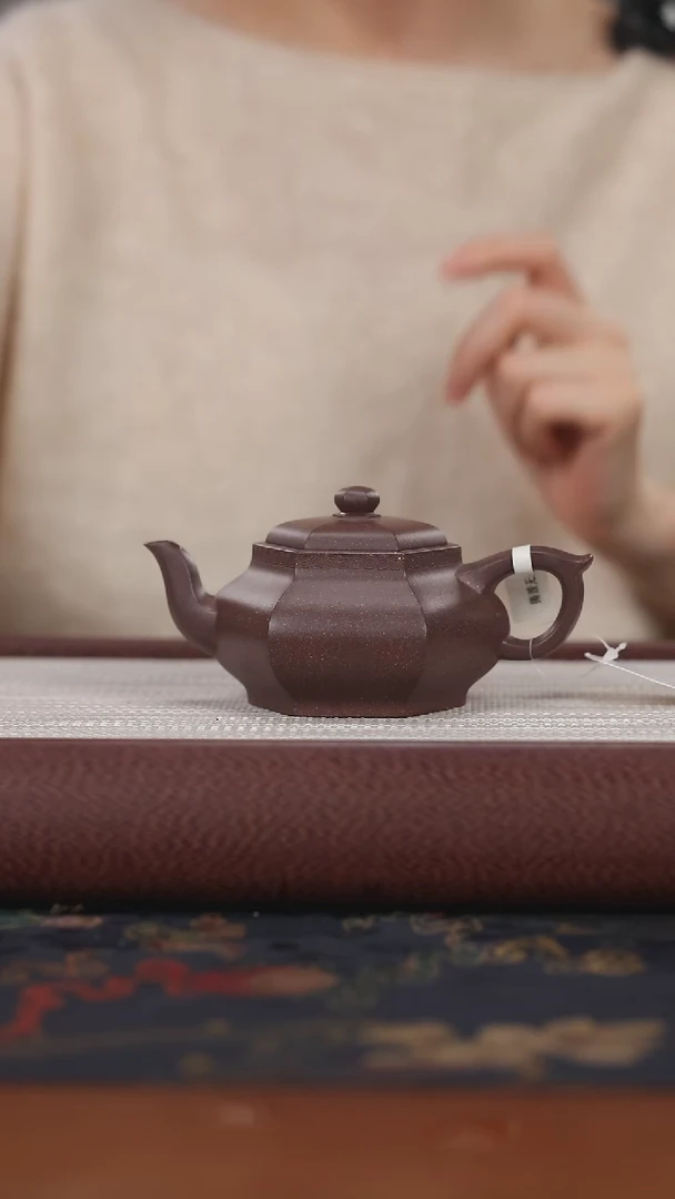 【闪购商品】紫砂茶壶yhc紫泥 六方笑樱