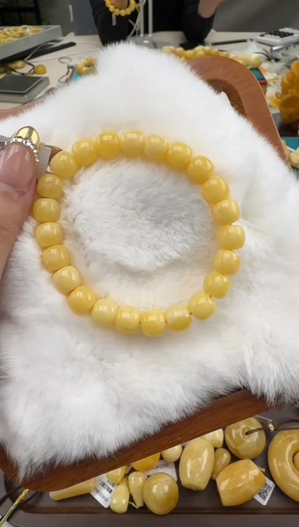 裸石琥珀未镶嵌9mm老型手串/XD016