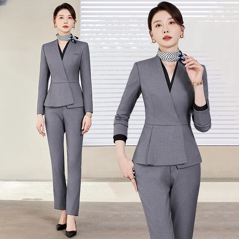 高端职业西装套装女春季气质售楼部珠宝酒店前台接待经理工作服秋
