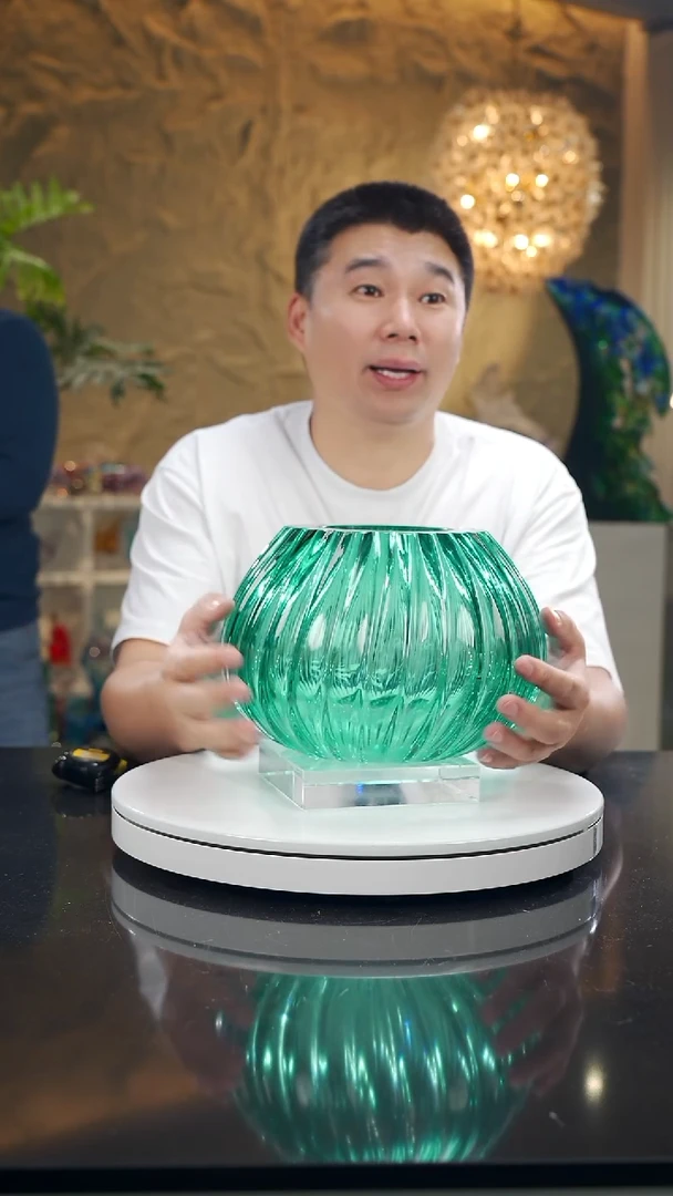 摆件我**翔福利湖水绿花瓶