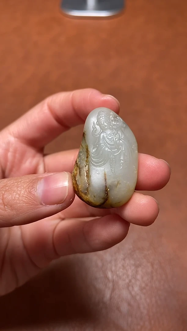 颈饰未镶嵌和田玉（糖玉）和田玉观音