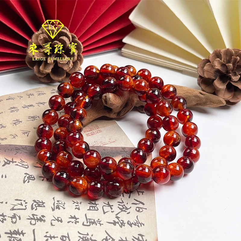 五一特惠【来哥严选】柳柳带金沙圆珠三圈手串项链