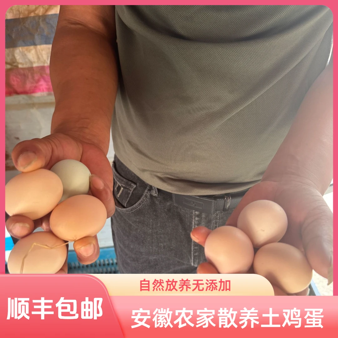 安徽马鞍山农家林间散养土鸡蛋40枚装粮食喂养鸡