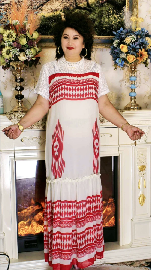 2025年7月款蕾丝衣袖四色（parqa etak）大码中老年gerip连衣裙