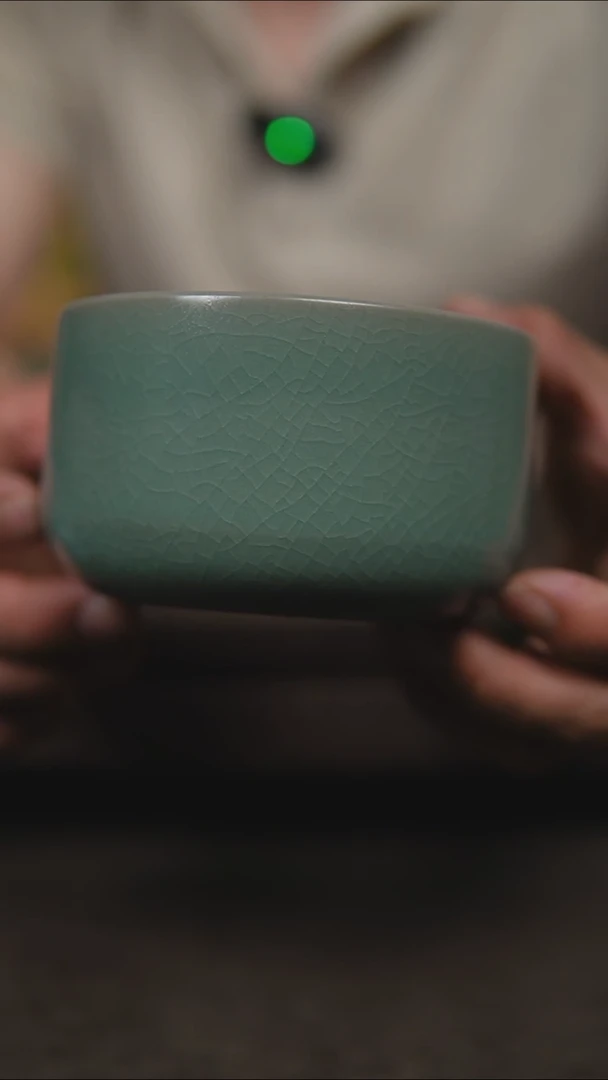 杯仿古翡翠绿纯手工小洗125
