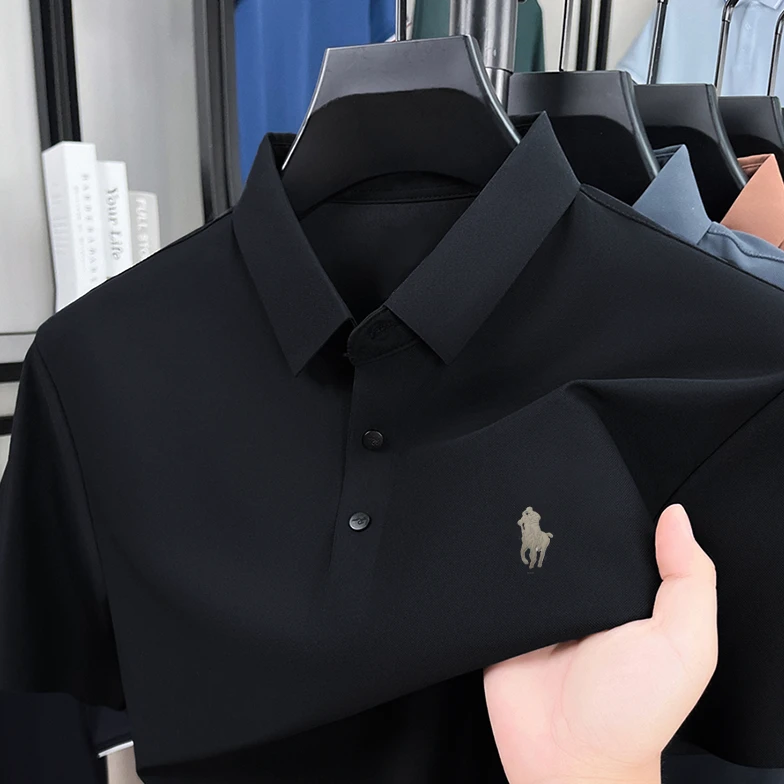 锦氨全无痕设计】夏季男士短袖无痕锦氨凉爽上衣POLO衫透气潮流T恤