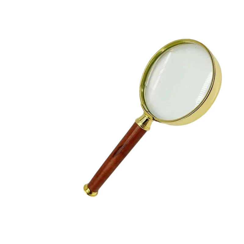 手持实木放大镜.