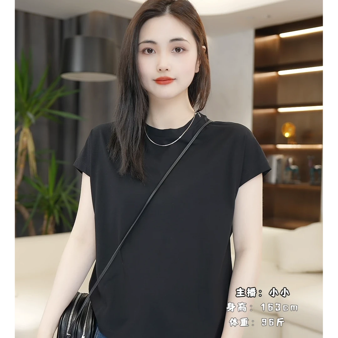 LAZYVISION休闲百搭女款短袖圆领T恤ZMD-24096小小