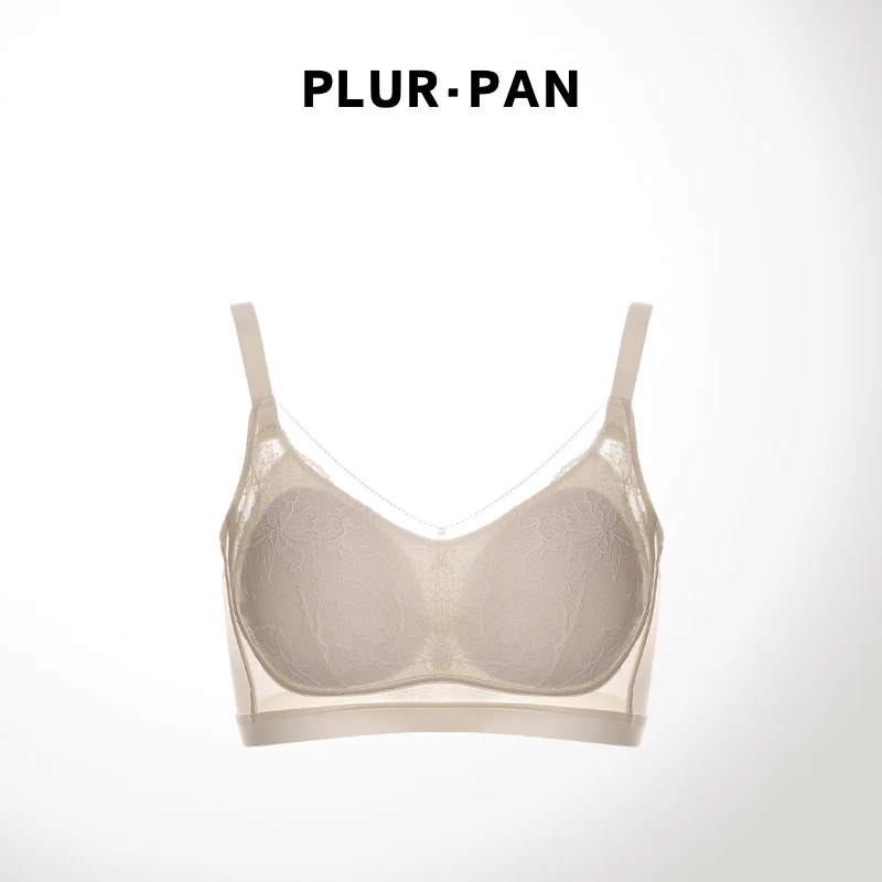 PLUR·PAN花卉蕾丝小胸聚拢舒适内衣