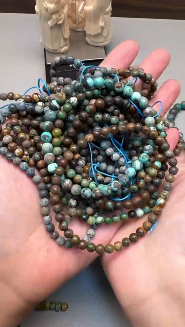 未镶嵌绿松石5松石手链