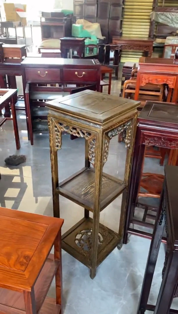 黑酸枝木类成套家具花架（不退不换）