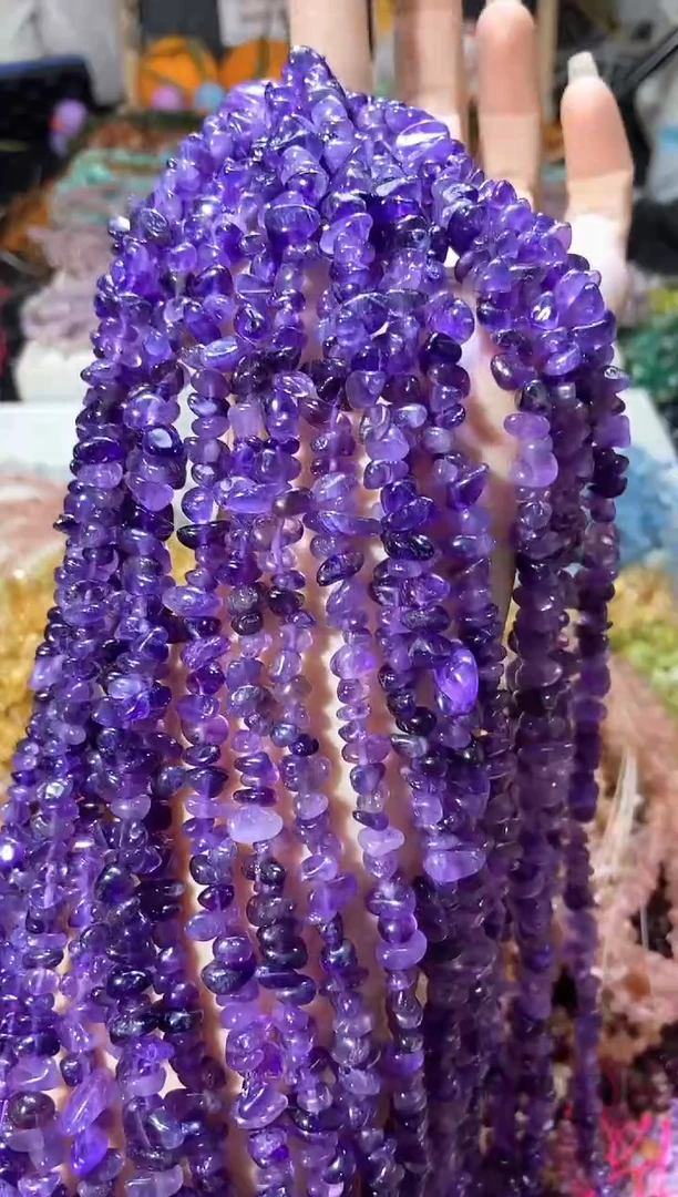 水晶珠宝半成品未镶嵌紫水晶