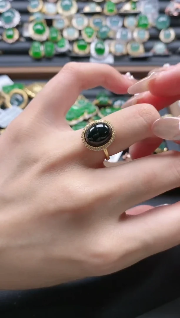 【闪购商品】翡翠戒指银S925镶嵌51511