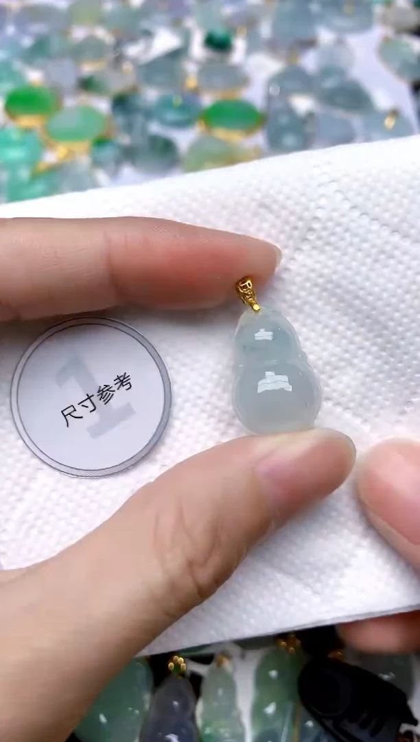 颈饰银S925镶嵌翡翠天然A货翡翠