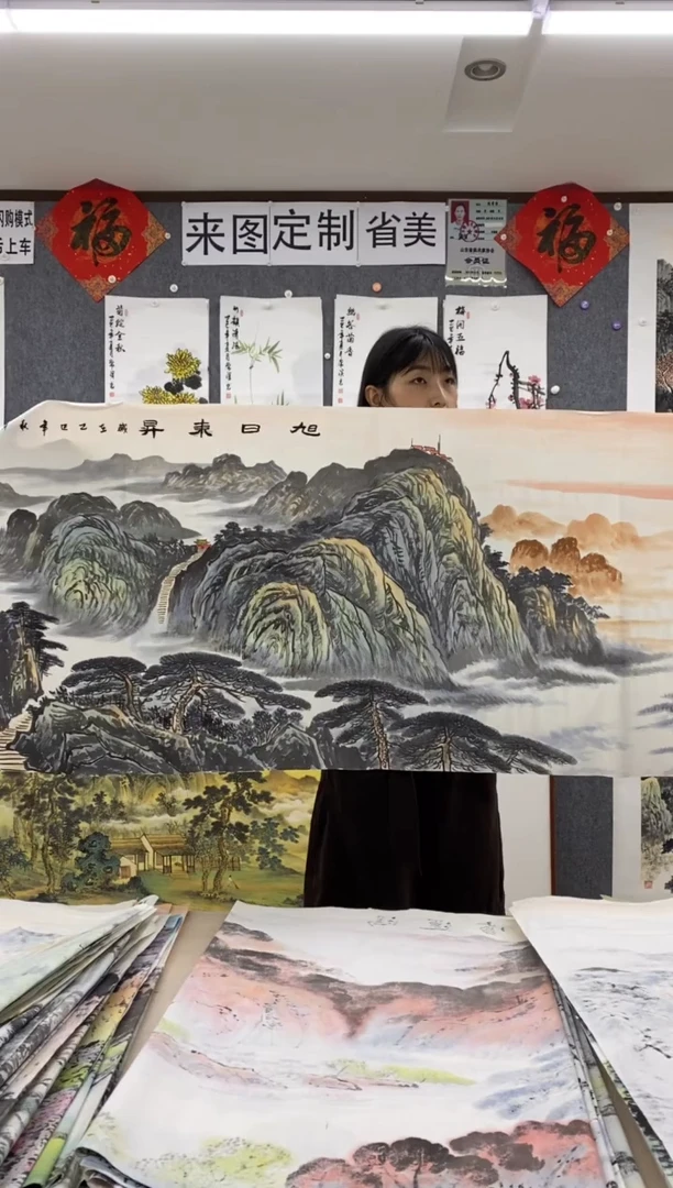 国画春**实沈常滨 省美协 小六尺180*70cm