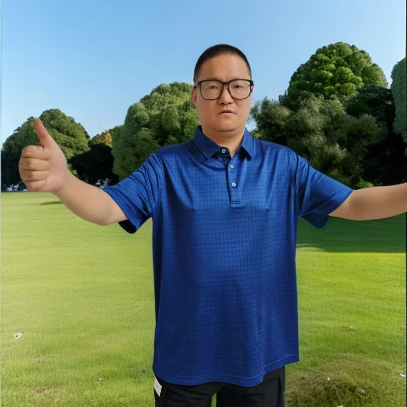 （帛贸蚕丝）百分百桑蚕丝200斤以上中年男士宽松休闲商务短䄂