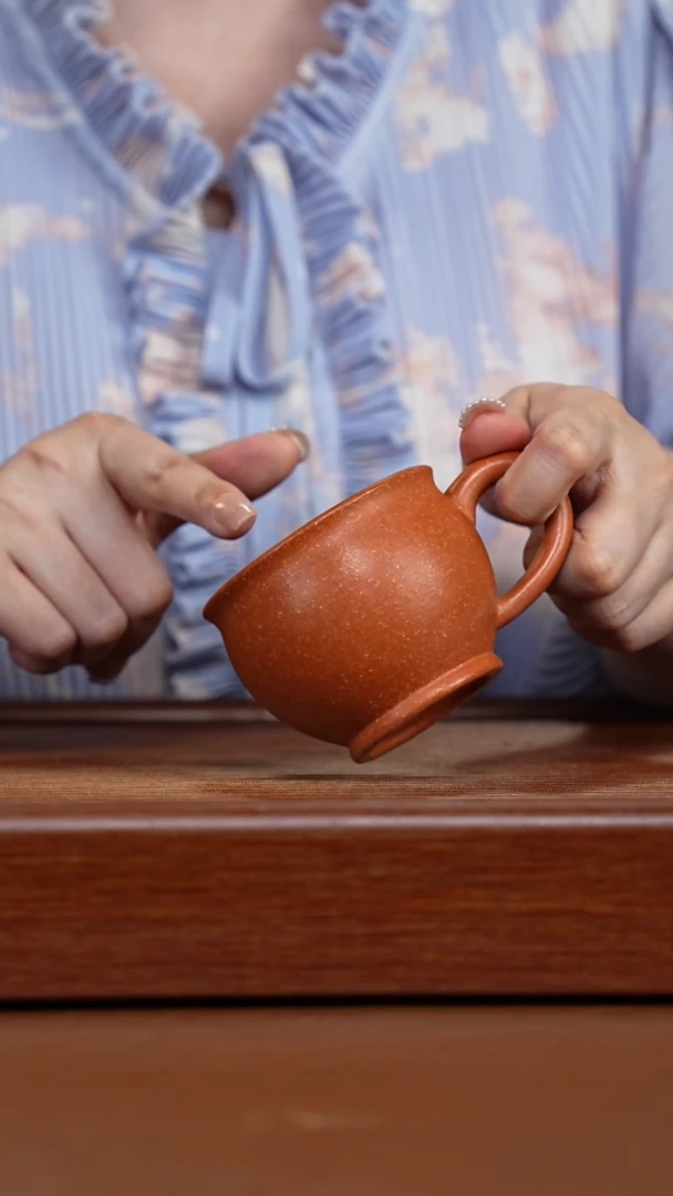 茶壶紫砂红降坡马克杯