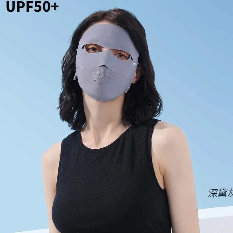 F62930AY防晒面罩全脸防晒口罩防紫外线脸基尼户外透气开车遮阳