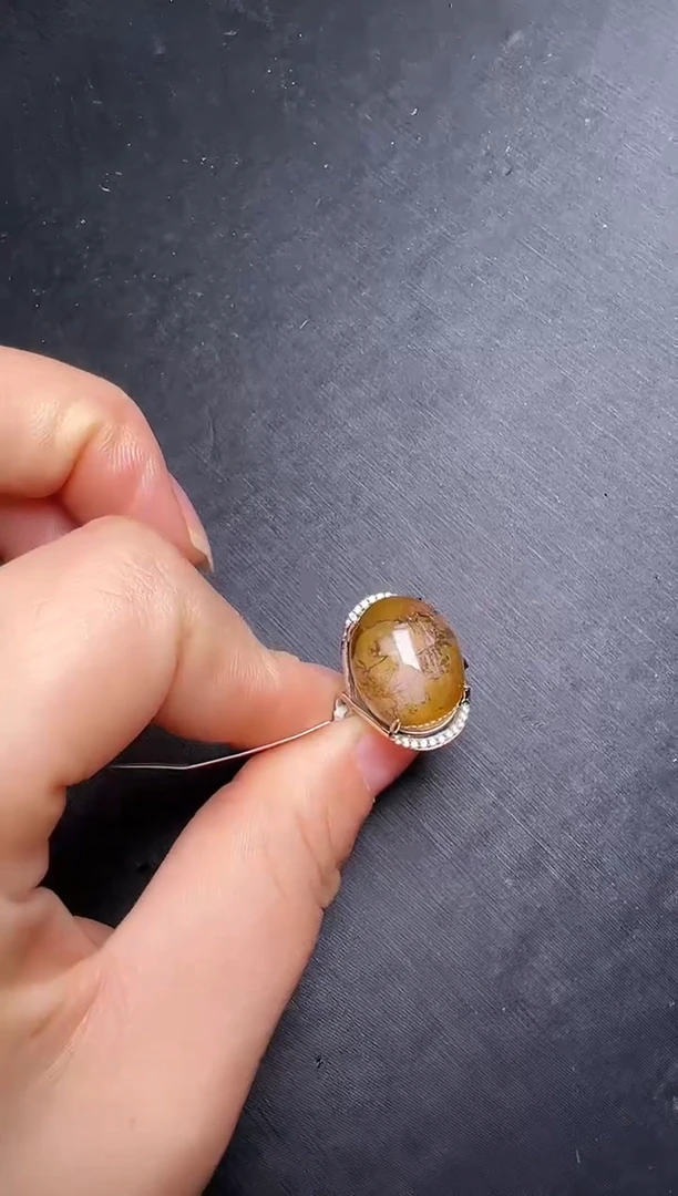 未镶嵌戒指水晶胶花小树戒指 JP55497