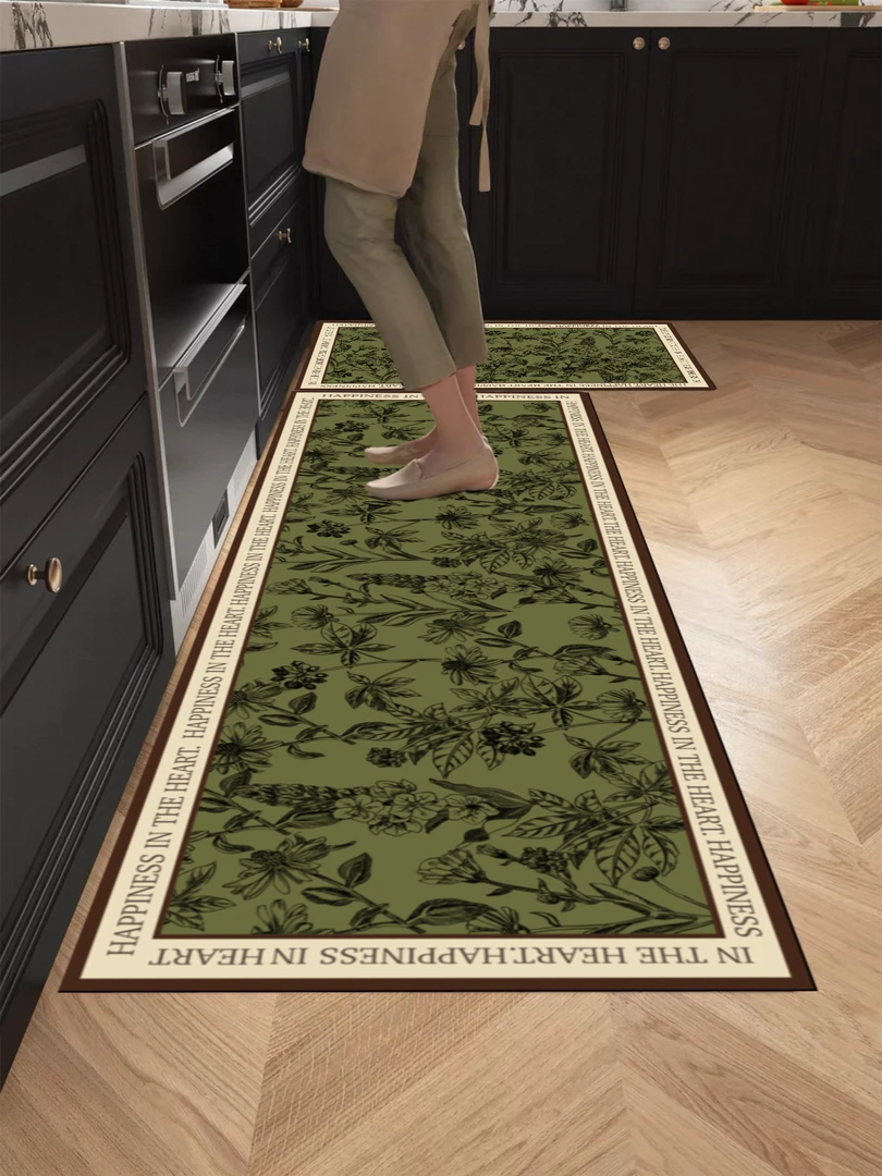 印象-229【45x80+45x160】美式复古硅藻泥厨房地垫吸水防滑