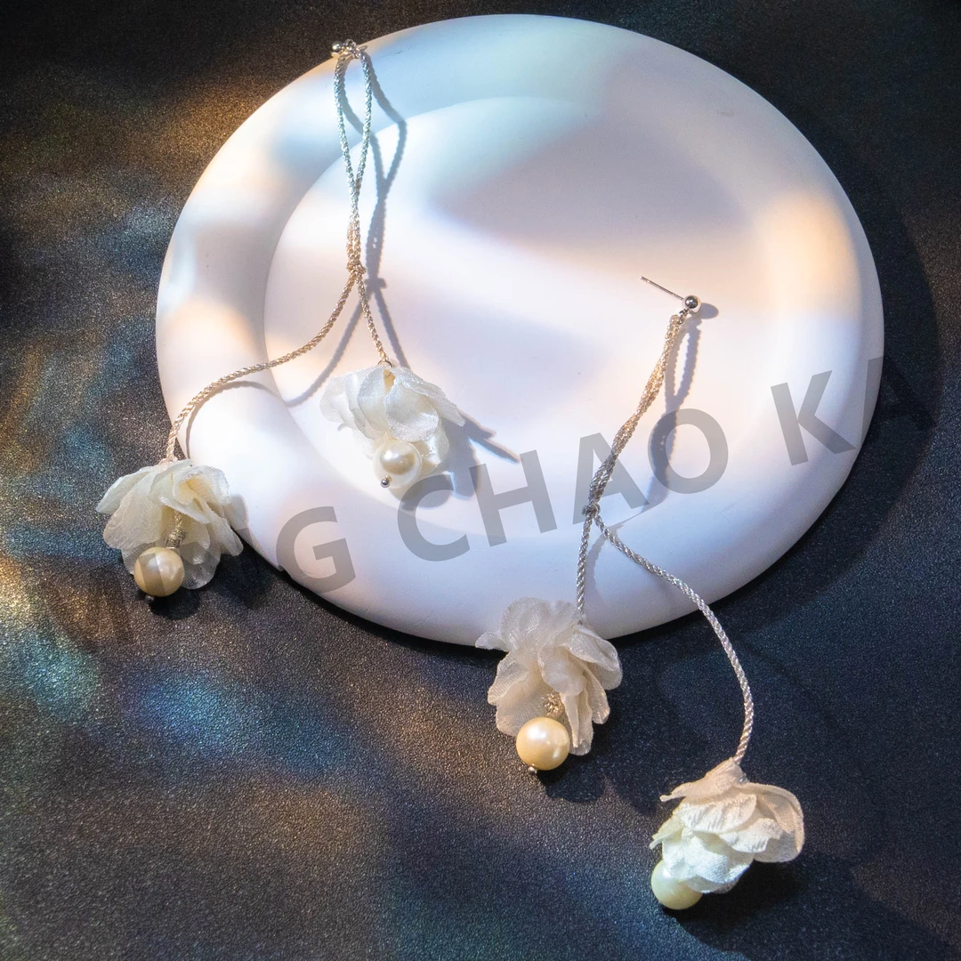 铜合金耳饰 铜合金耳饰925银针耳饰 春夏必备超仙轻奢流苏耳环