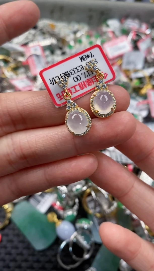 银S925镶嵌戒指翡翠999               8