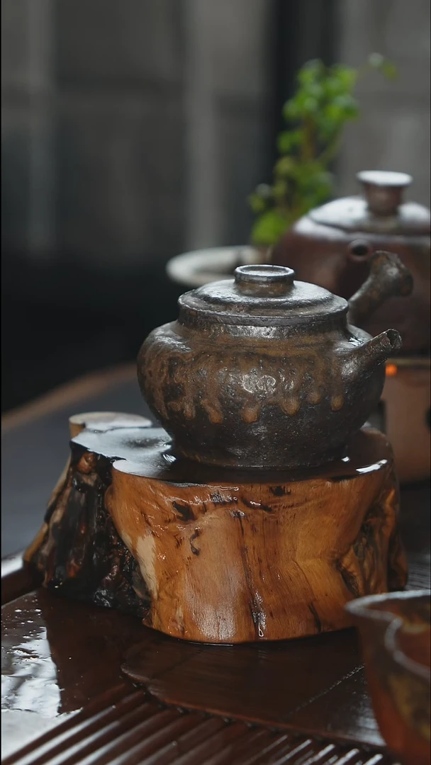 紫砂全手工侧把巨轮