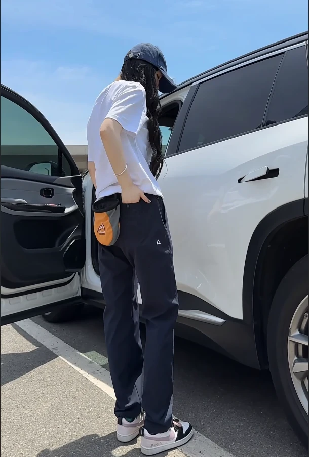 秋季新款男女同款户外锥形直筒工装长裤防水防风透气速干休闲长裤