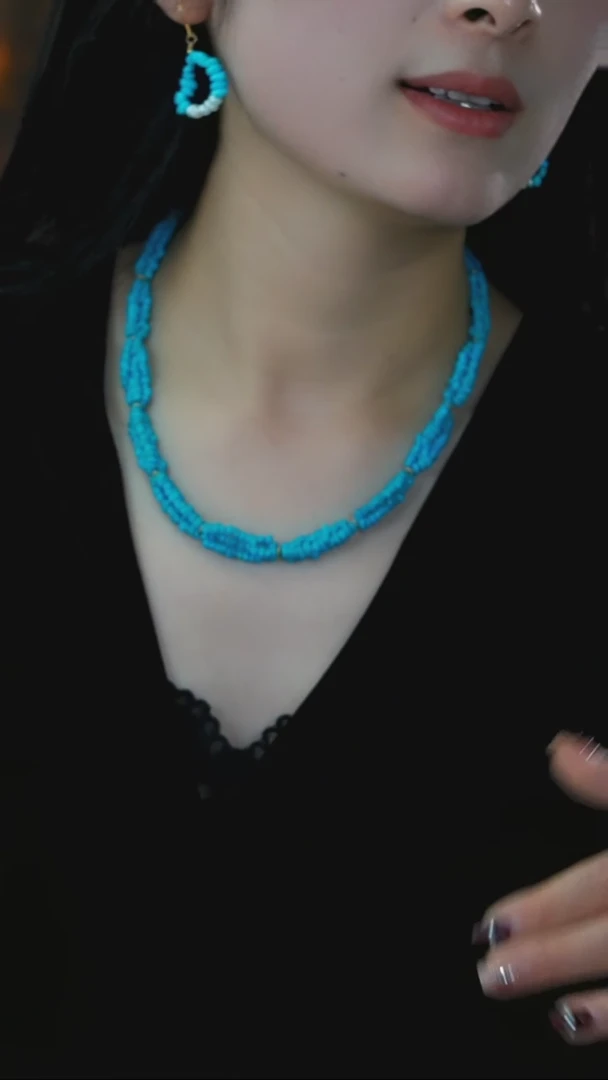 【闪购商品】绿松石项链银S925镶嵌发货一件