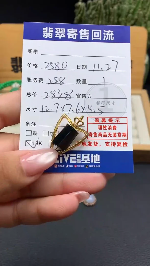 颈饰18K金镶嵌翡翠10151183