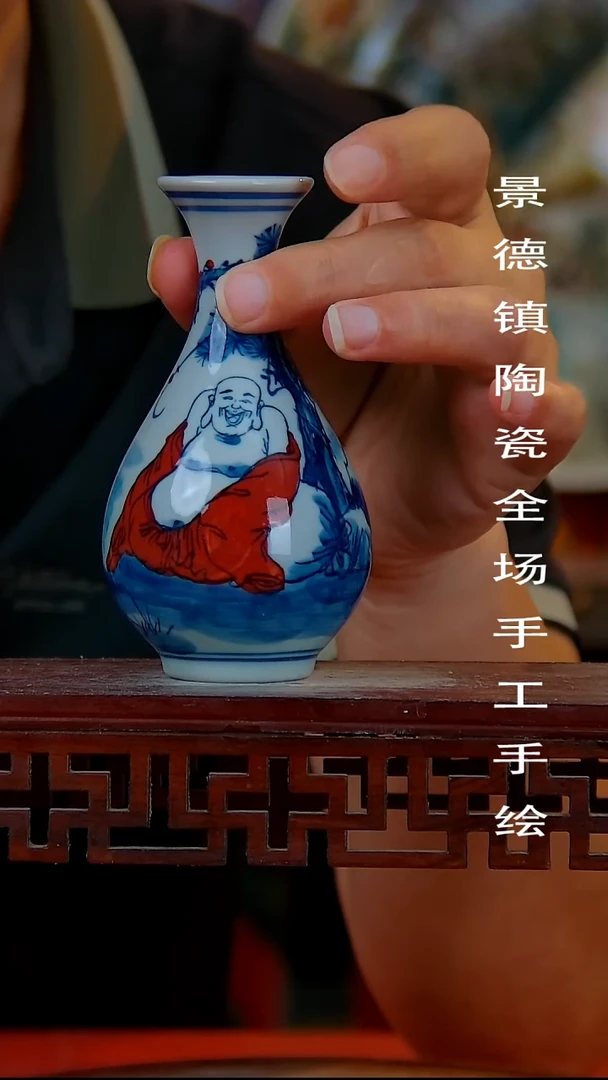 摆件手景德镇陶瓷 全场手工绘