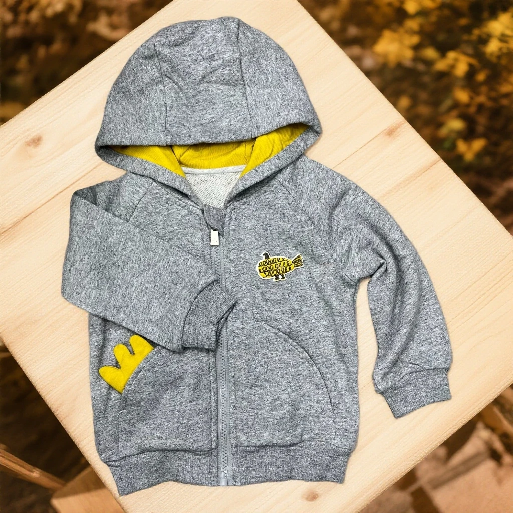 爱麻麻9131505针织连帽外套日韩森系棉麻风童装小男孩时髦秋装