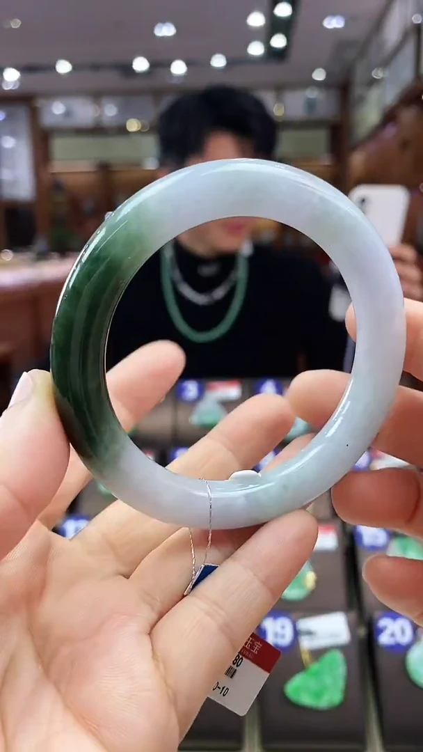 未镶嵌手镯翡翠54圆条手镯