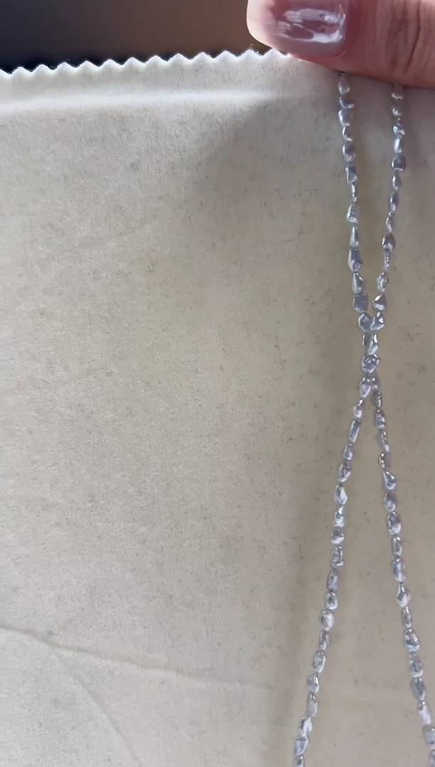 未镶嵌海水珍珠DA 澳白keshi串链 xt052