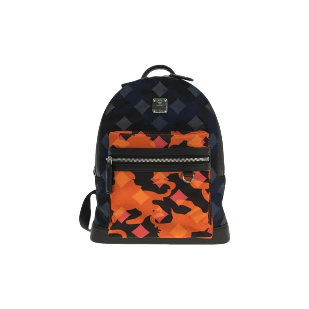 95新 MCM 双层双肩包小号迷彩/LX00209